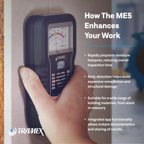 Pinless Moisture Meter For Wood, Drywall And Building Materials With Dual Depth Readings, Non Destructive Measure, Large Analog Display And Optional Moisture Alarm Tone For Quick, Reliable Checks used on wall
