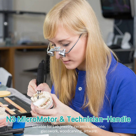 High Speed 35K RPM Micro Polisher With Technician Handle used by technician for artware and woodcarving detailing, 110V system