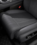 Premium PU Leather Car Seat Leg Support Cushion For Mini John Cooper Works Electric 2025 on a car seat, featuring breathable design.