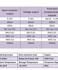 Electrical and mechanical specs for GHW38 300mm Roller Rubber Wheel Rotary Encoder With 1000PPR Push Pull Output