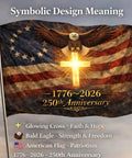 Three By Five Foot Double Sided 3 Ply Outdoor American Flag For 250th Anniversary We The People 1776 2026 Patriotic Yard And House Banner For Fourth Of July Durable Outdoor Use With Reinforced Edges And Fade Resistant Finish with bald eagle and glowing cross design.