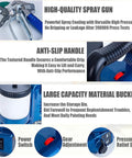 Heavy Duty Cordless Airless Paint Sprayer With High Pressure Adjustable Flow And Spacious Paint Reservoir Featuring Dual Batteries for easy handling and large capacity.