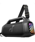 Boom 2 Plus Portable Speaker With 140W BassUp 2.0, 20 Hour Playtime, Fast Charge, IPX7 Waterproof, RGB lights, strap handle