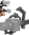 SCORP C2 Camera Gimbal Stabilizer With AI Tracking 4.0 held by hands, designed for 3-axis stabilization, suitable for Canon Sony Nikon cameras.