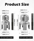 4 In 1 Universal Pipe Wrench Set For PVC Plastic Threads showing size specifications for wire cutters in alloy steel.