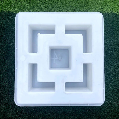 Breeze Brick Molds For Concrete, Double Square Design, Easy To Use And Reusable Wall Tiles For Garden Decor