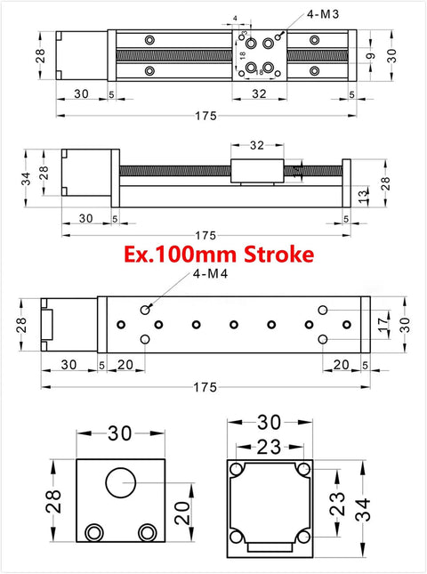 Dead Simple CNC Linear Guide Stage Packed With A Reliable T6 Lead Screw Stepper Motor Actuator That Rolls Out Butter Smooth Motion Control And Killer Accuracy For Legit Automation Builds Every Time