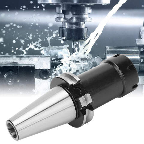 ER32 CNC Milling Tool Holder for SK40 Spindle, 100mm Length, Heavy Duty High Precision 0.05mm Tolerance in steel, close-up