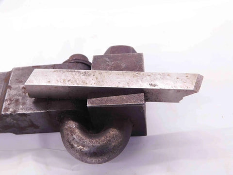 Four Piece Vintage Lathe Tool Holder Set Featuring Sick Precision Cutoff And Parting Turning Inserts on a lathe machine.