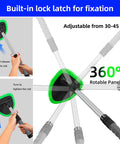 Extendable Car Window Cleaner With Four Reusable Microfiber Pads Aluminum Pole And 50ml Spray Bottle Inside Glass Wiper Kit showing rotatable panel