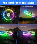 Mini RC Drone Quadcopter For Kids With 360 Degree Flip And 90 Degree Surround Flight, Lit Neon LED Lights on display