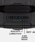Control panel on Rugged Portable Outdoor Bluetooth Speaker With Ultra Loud 120dB Sound, IP67 Waterproof And Dustproof