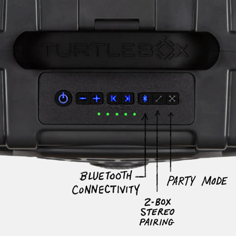 Control panel on Rugged Portable Outdoor Bluetooth Speaker With Ultra Loud 120dB Sound, IP67 Waterproof And Dustproof