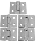 Outanaya barn door hinges, chrome finish, 8-piece set with mounting holes