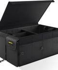 Car Trunk Organizer 65L Collapsible with Lid for SUV Auto Truck and Van Durable Oxford Fabric Non Slip Bottom Adjustable Straps