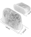 Charcoal Water Filter Replacement For BrewSense Drip Coffee Makers Coconut Husk Activated Filter 12 Pack size dimensions