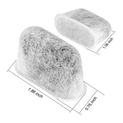 Charcoal Water Filter Replacement For BrewSense Drip Coffee Makers Coconut Husk Activated Filter 12 Pack size dimensions