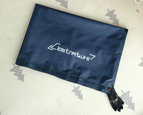 Ultralight Tent Footprint Ground Sheet Tarp For Camping Waterproof Protection, folded with storage bag and corner grommets visible.