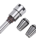 High Performance 3Pcs Collet Chuck Set Milling Cutter Holder CNC Lathe Tool Durable High Speed Steel, includes large and small chucks.