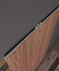 Concealed Barn Door Hardware Kit With Soft Close, Invisible Wall Mount Aluminum Track For 28 To 32 Inch Openings, installed view