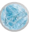 Upgrade Your Place With This Sweet 4 Pack Of Light Blue Marble Cabinet Knobs Featuring Straight Up Durable Crystal Glass And A Fresh Mushroom Look For Dressers Kitchen Cabinets And Pantries - Close up view of light blue marble cabinet knob.