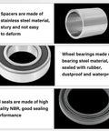 Front Axle Wheel Bearings And Seal Kit For Mule 2510 3000 3010 4000 4010 with stainless steel spacers and NBR oil seals