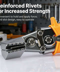 3 Inch Sheet Metal Hand Seamer Pro Grade Bending Tool with High Hardness CRV Steel Straight Jaw and Ergonomic TPR Handle close-up