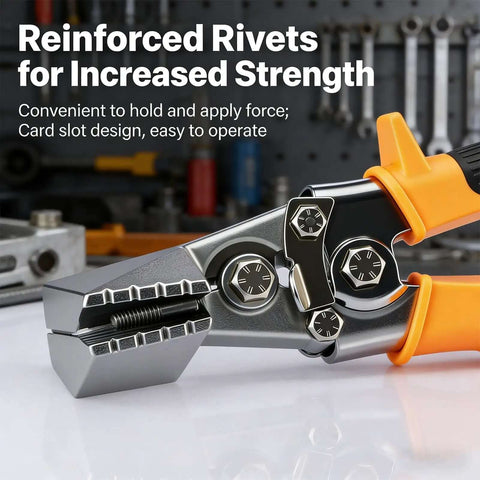 3 Inch Sheet Metal Hand Seamer Pro Grade Bending Tool with High Hardness CRV Steel Straight Jaw and Ergonomic TPR Handle close-up