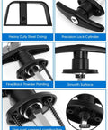 Heavy Duty Shed Door T Handle Lock Latch Kit With Four Keys For Barn Coop Storage Doors, Adjustable 4 3/4 Inch Stem, Zinc Alloy