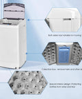 Compact Portable Washer With Smart Auto Cycles And Delay Start Control A Real Game Changer For Small Apartments College Dorms Or Rv Life Handles Dirty Loads Like A Champ While Saving Water Hours with handles and interior design features.