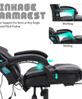 Side view of Heavy Duty Massage Office Chair With Foot Rest And Heat 6 Point Vibration showing adjustable armrest positions