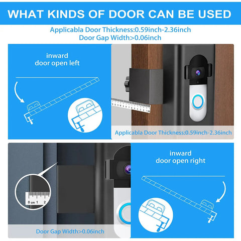 Anti Theft Video Doorbell Mount for Apartments No Drill Bracket Holder 360 Degree Security Shield compatibility guide