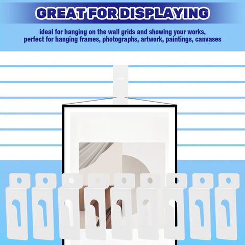 30Pcs Slatwall Notch Hooks For Display Panels Photo Frames And Pegboard Hangers White Slatwall Accessories holding frame