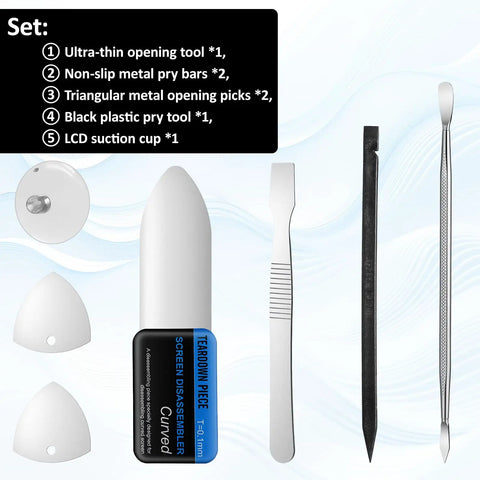 Ultra Thin 7 Piece Spudger Tool Kit For Electronics Repair Antistatic Pry Tools Plastic And Metal Opening Tools Set Display