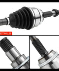 Set Of 2 Front CV Axle Shaft Assemblies For Toyota Camry 2002 To 2009 2.4L Gas, Highlander 2001 To 2007 2.4L FWD, Solara 2004 To 2006 2.4L, And 2007 To 2008 Manual With Neoprene Outboard Boot, close-up details