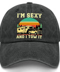 Funny Camping Hat For Men Road Trip Ready Cap With RV And Tow It Vibe Vintage Style Adjustable Strap
