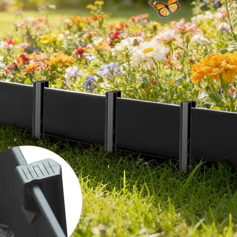 Heavy Duty Plastic Garden Stakes Set For Yard Fencing And Lawn Edging Thickened Ground Stakes securing flower bed edging