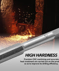 Heavy Duty 80 Piece Tap And Die Set With SAE And Metric Threads In 52100 Bearing Steel CNC Machined showing high hardness.