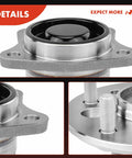 Rear Wheel Bearing And Hub Assembly For Toyota Camry 2002 2004 5 Lug Non ABS Direct Fit Replacement with close-up views of the hub