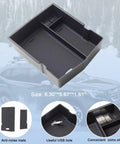 Upgraded Center Console Organizer Tray For Subaru Forester 2019 2024 Custom Fit with anti-noise mats and USB passthrough