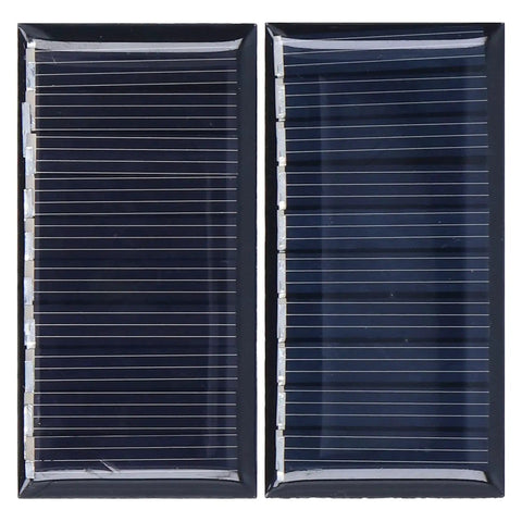 Two Pack Tiny Solar Panels Monocrystalline Silicon 0.25W 5V Solar Cell Modules No Storage Built In For Low Power Lighting Science Projects
