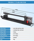 Pro Grade Manual DIN Rail Cutter for Aluminum Guide Rails 35mm Wide with Measuring Ruler and grip handles