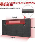 No Drilling Required Front License Plate Bracket For Subaru WRX Forester Crosstrek XV Crosstrek And Impreza Front Bumper sizing