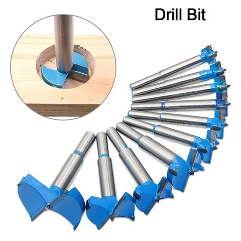 Self-centering hole saw drill bit set, blue-coated, 12 pcs, woodworking, 30mm