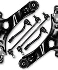 Six-Piece Front Lower Control Arm Ball Joint Tie Rod Sway Bar End Link Kit For Hyundai Tucson 2014 2015 And Kia Sportage 2014 2016 Replacement Direct Fit With All Mounting Hardware And Full Suspension Upgrade black steel suspension parts set