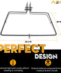 Range Oven Bake Element Replacement For Whirlpool Maytag KitchenAid JennAir Stoves Durable Aftermarket Part shown with dimensions