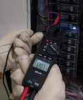 Voltage, Continuity And Current Tester With Open Jaw, 1000V 200A, CAT IV Safety, bright LED work light, backlit display in use