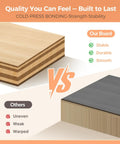 Comparison of our durable wood puzzle board vs standard, emphasizing quality in Dope Rotating Puzzle Board With Four Drawers And Cover 1500 Piece Portable Wooden Jigsaw Puzzle Table 25 By 34 Inch For Adults Lazy Susan Spinning Puzzle Tray Great Gift For Mom.