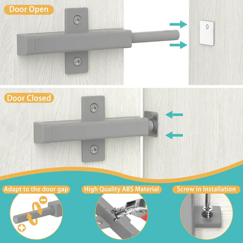 Diagram showing push to open cabinet latches set heavy duty magnetic drawer release hardware with strong spring for kitchen cabinets.