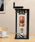 Top Shelf Manual Jar Sealer For 55Mm Soda Pots With Heavy Steel Build and Smooth Rotary Winder in action on a countertop.